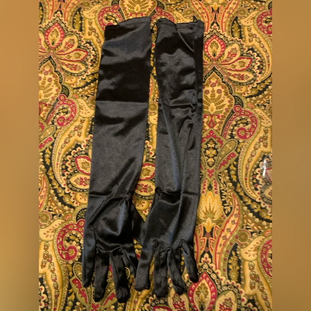 Black Opera Gloves Size Small